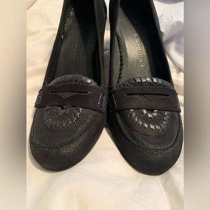 Jack Rogers High Heel Logo Suede Shoes EUC Size 10  comfy classy ❤️❤️